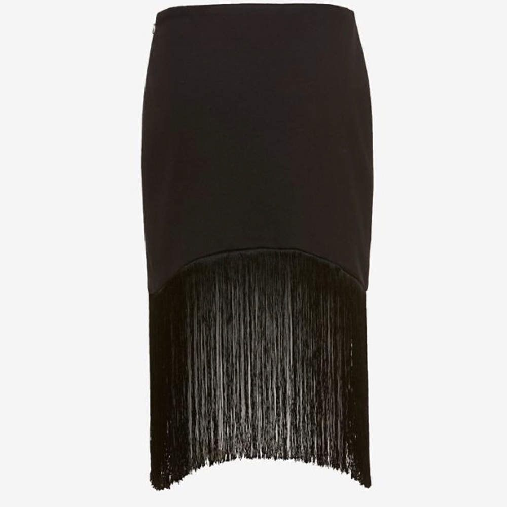 Alexis Black Fringe Skirt